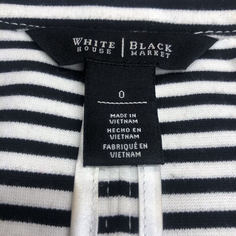 White House Black Market Stripe Moto Jacket - Picture 12 of 16
